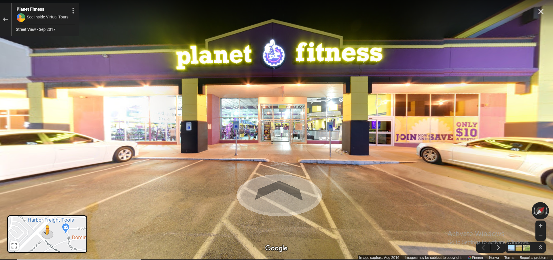 Virtual tours for fitness